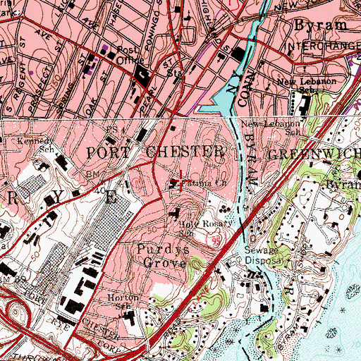 Topographic Map of Fatima Church, NY