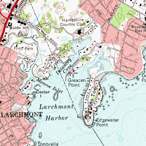 Topographic Map of Greacen Point, NY