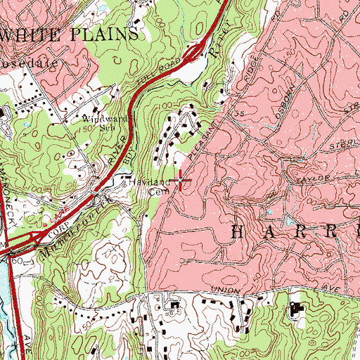 Topographic Map of Haviland Cemetery, NY