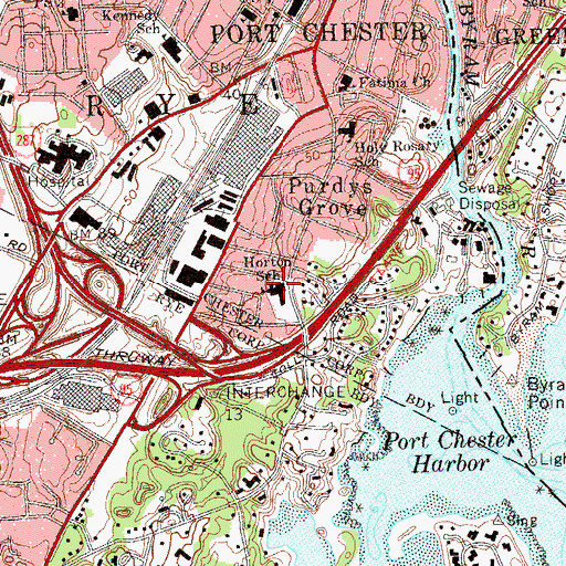 Topographic Map of Horton School, NY