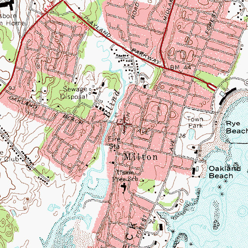 Topographic Map of Milton, NY