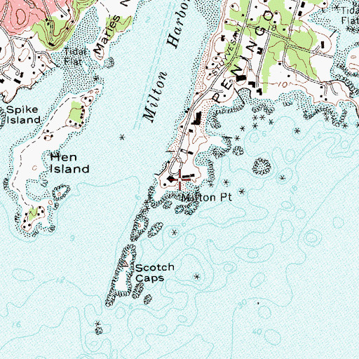 Topographic Map of Milton Point, NY