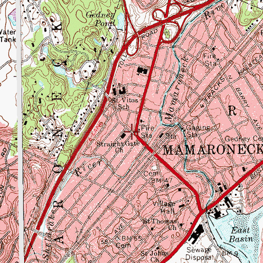 Topographic Map of Straight Gate Church, NY