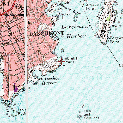 Topographic Map of Umbrella Point, NY
