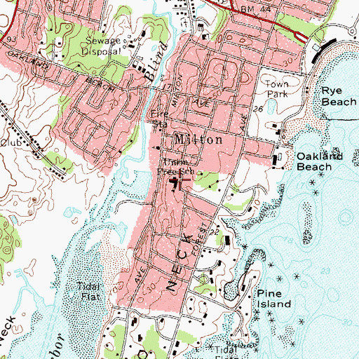 Topographic Map of Milton School, NY