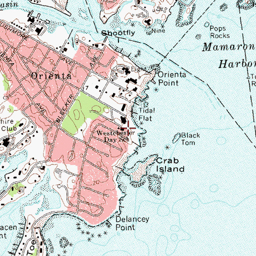 Topographic Map of Westchester Day School, NY