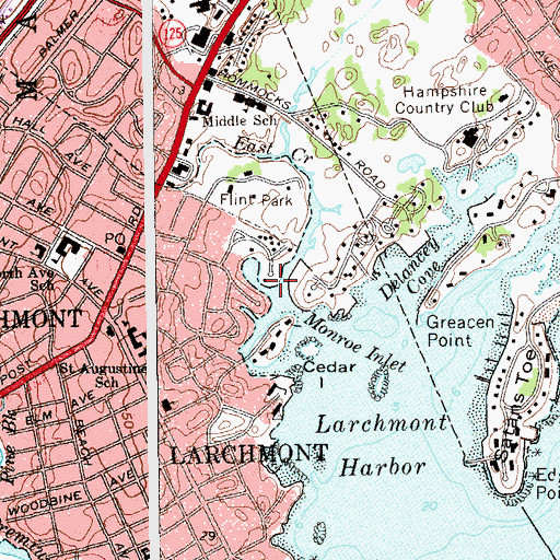 Topographic Map of Little Harbor Sound, NY