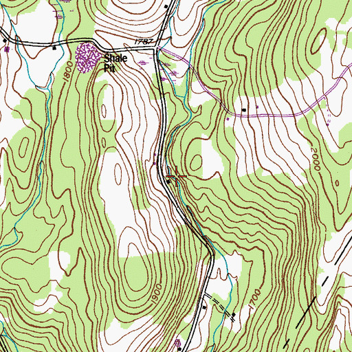 Topographic Map of Center Valley School (historical), NY