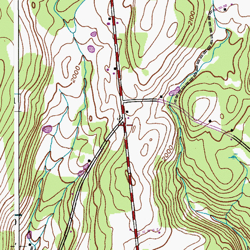 Topographic Map of Hall School (historical), NY
