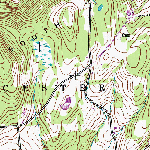 Topographic Map of Hollenbeck School (historical), NY