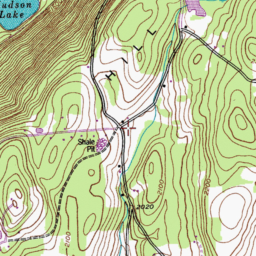 Topographic Map of Mud Lake School (historical), NY