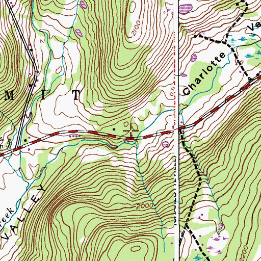 Topographic Map of Oliver School (historical), NY