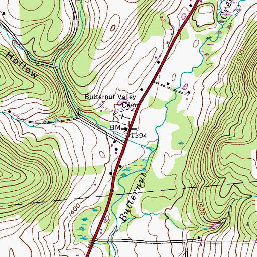Topographic Map of School Number 12 (historical), NY