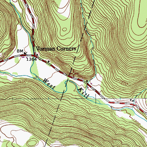 Topographic Map of School Number 2 (historical), NY