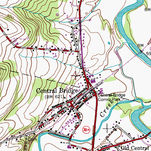 Topographic Map of School Number 5 (historical), NY