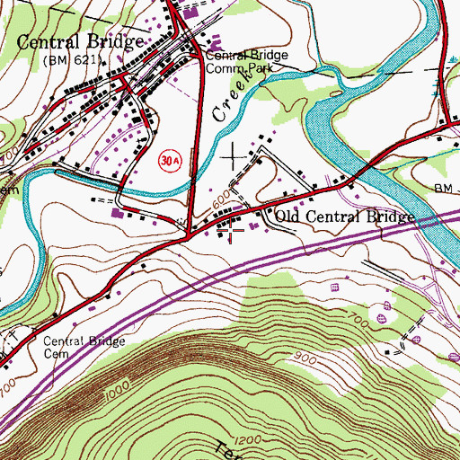 Topographic Map of School Number 6 (historical), NY