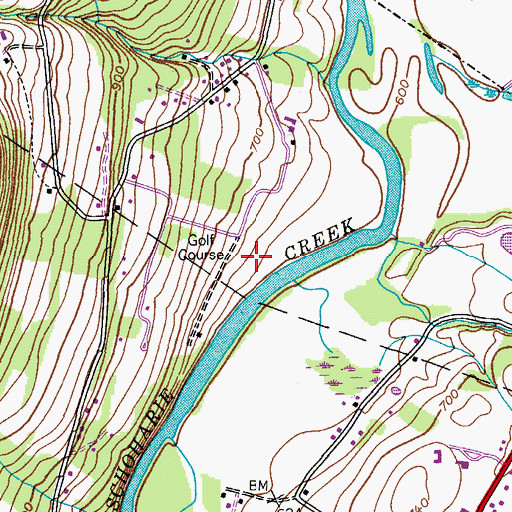 Topographic Map of Mountainview Paradise Golf Estate, NY