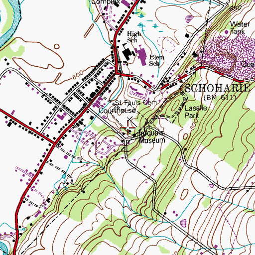 Topographic Map of Iroquois Museum, NY