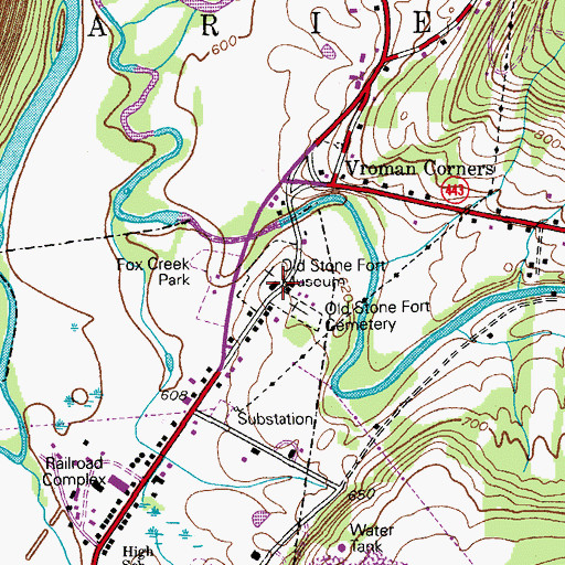 Topographic Map of Old Stone Fort Museum, NY