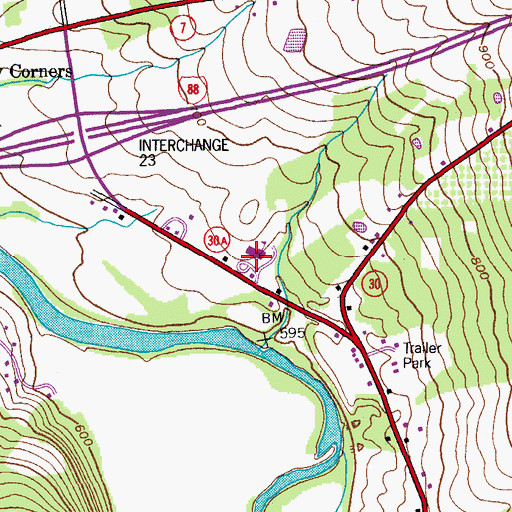 Topographic Map of Schoharie Occupational Education Center, NY