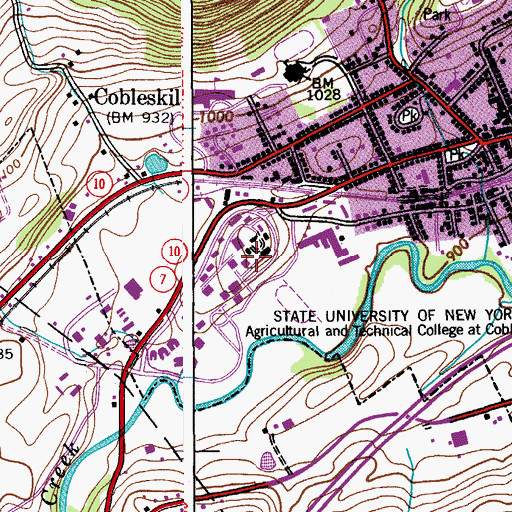 Topographic Map of State University of New York College of Agriculture and Technology at Cobleskill, NY
