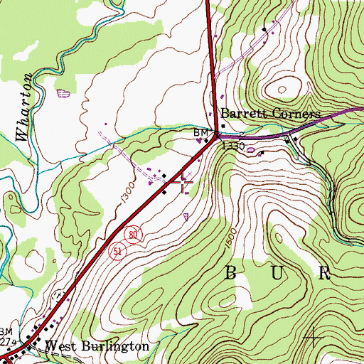 Topographic Map of Saint Johns Lutheran Church, NY
