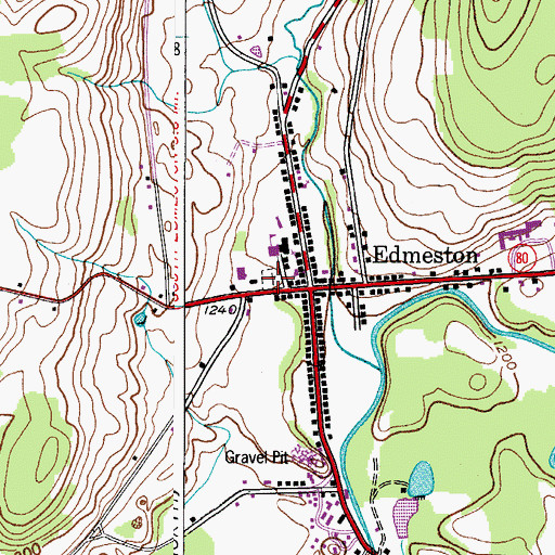 Topographic Map of Demming Cemetery, NY
