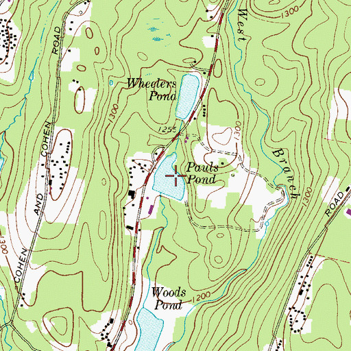 Topographic Map of Pauls Pond, NY