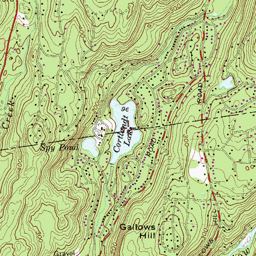 Topographic Map of Cortlandt Lake, NY