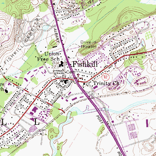 Topographic Map of Fishkill, NY