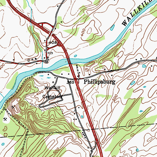 Topographic Map of Phillipsburg, NY