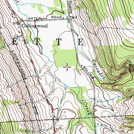 Topographic Map of Clark Hollow, NY
