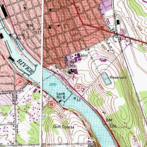 Topographic Map of Oswego Catholic High School, NY