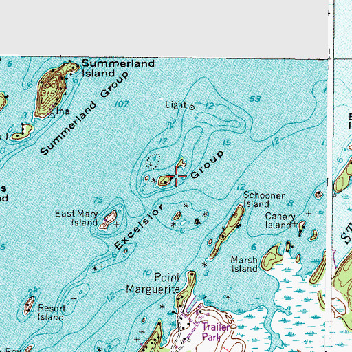 Topographic Map of Malomar Island, NY