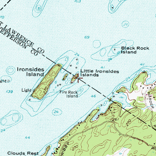 Topographic Map of East Ironsides, NY
