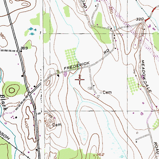 Topographic Map of WANQ-AM (Delmar), NY