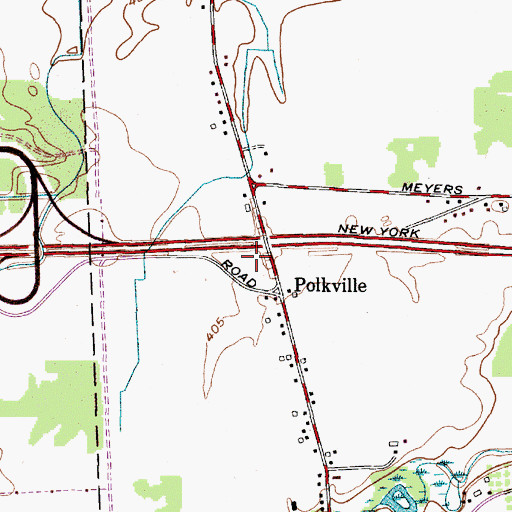 Topographic Map of WSIV-AM (East Syracuse), NY
