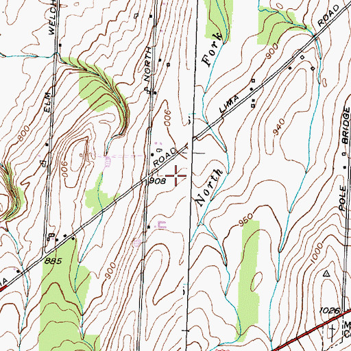 Topographic Map of WLMO-AM (Geneseo), NY
