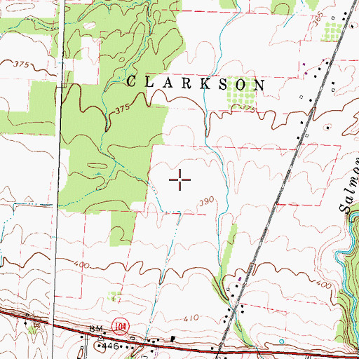 Topographic Map of WRMM-AM (Rochester), NY