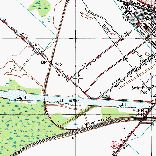 Topographic Map of WFRG-AM (Rome), NY