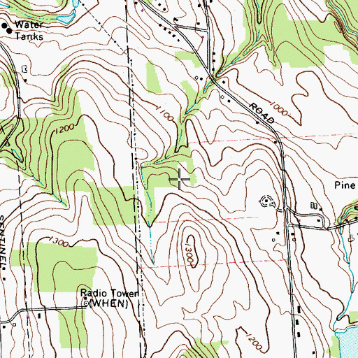 Topographic Map of WOLF-AM (Syracuse), NY