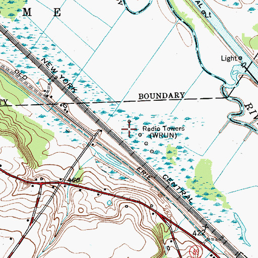 Topographic Map of WRUN-AM (Utica), NY