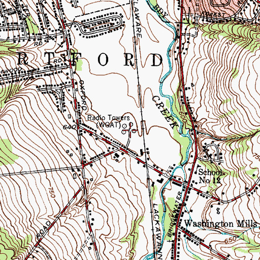 Topographic Map of WTLB-AM (Utica), NY