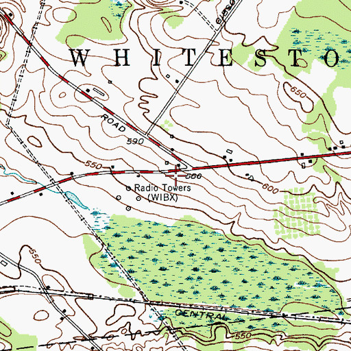 Topographic Map of WIBX-AM (Utica), NY