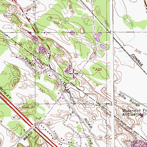 Topographic Map of WKLI-FM (Albany), NY