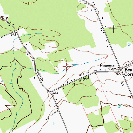 Topographic Map of WKOL-FM (Amsterdam), NY