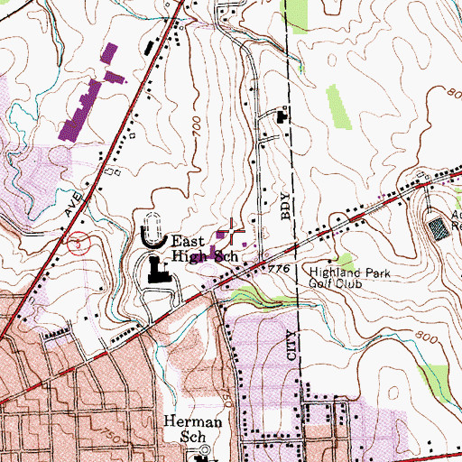 Topographic Map of WDWN-FM (Auburn), NY