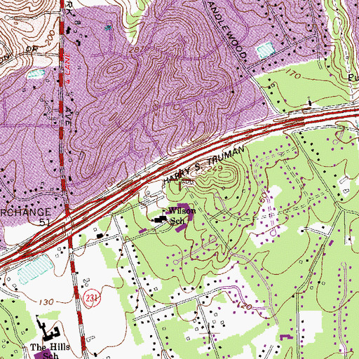 Topographic Map of WBAB-FM (Babylon), NY