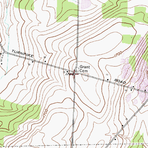 Topographic Map of WVIN-FM (Bath), NY