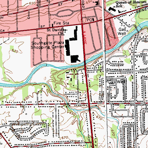 Topographic Map of WFBF-FM (Buffalo), NY